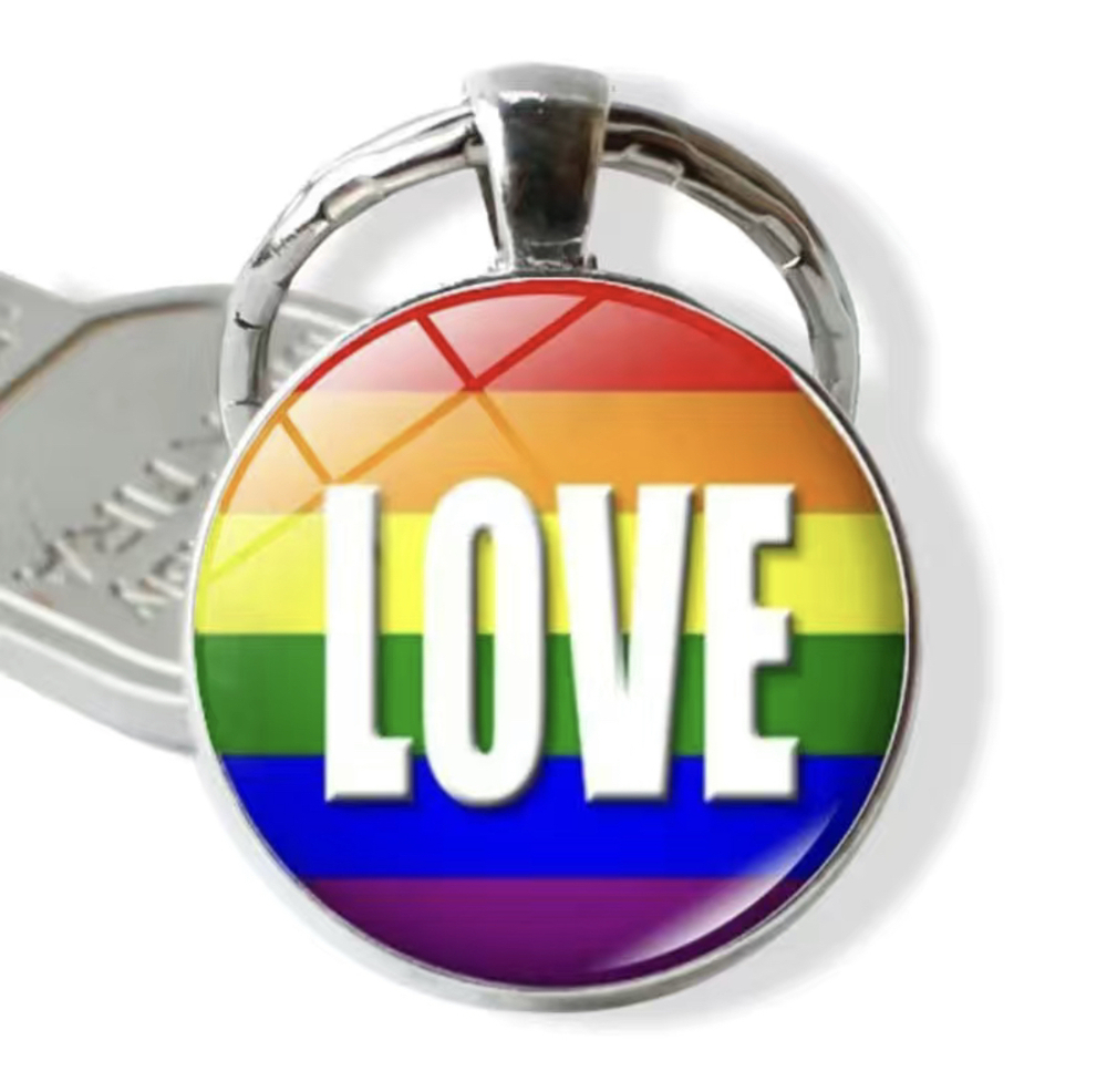 3/$25 Love Pride Rainbow Keychain NEW